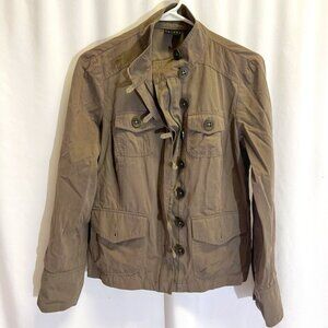 Tribal Military Style Button Up Utility Jacket